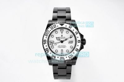 VR Factory Rolex GMT Master II Oreo Swiss Replica Watch White Dial Black
